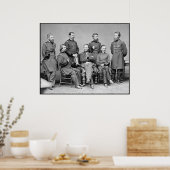 General Sherman und sein Personal — Grenze Poster (Küche)