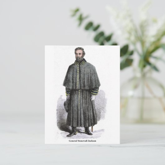 General Stonewall Jackson Postkarte (Stehend Vorderseite)