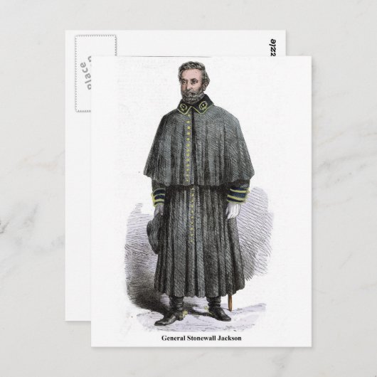 General Stonewall Jackson Postkarte (Vorne/Hinten)