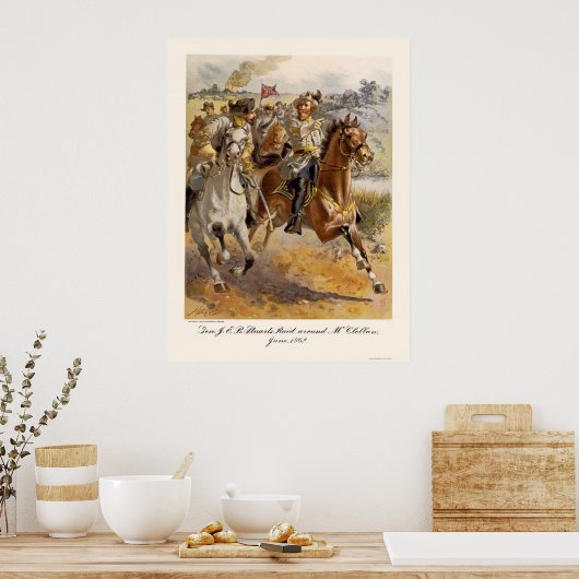 General Stuarts Raid von Henry Alexander Ogden Poster (Küche)