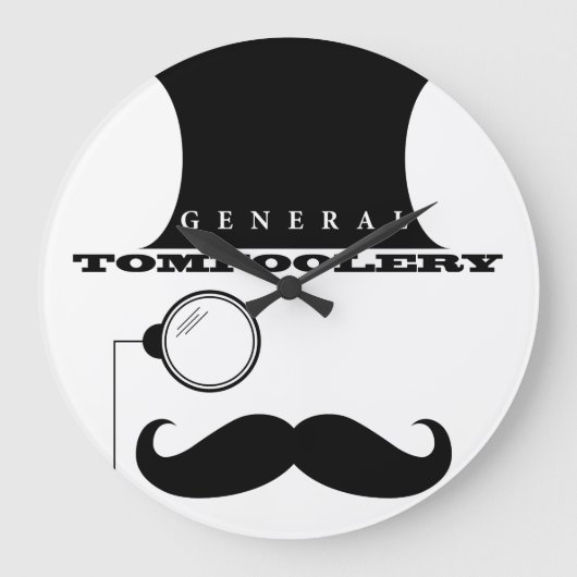 General Tomfoolery Wall Clock Große Wanduhr (Vorderseite)