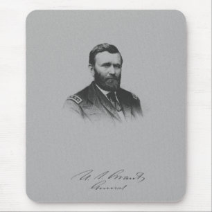 General Ulysses S. Grant und seine Unterschrift Mousepad