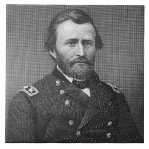 General Ulysses Simpson Grant, graviert nach einem Fliese