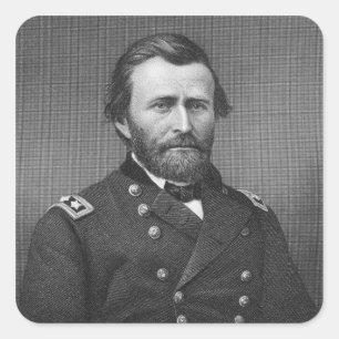 General Ulysses Simpson Grant, graviert nach einem Quadratischer Aufkleber