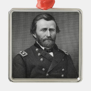 General Ulysses Simpson Grant, graviert nach einem Silbernes Ornament