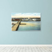 General View of MIT and Harvard Bridge, Leinwanddruck (Insitu (Holzboden))