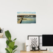 General View of MIT and Harvard Bridge, Poster (Heimbüro)