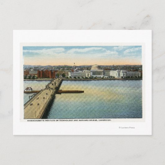 General View of MIT and Harvard Bridge, Postkarte (Vorderseite)