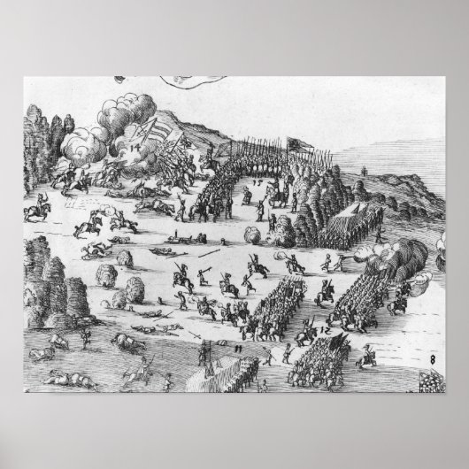 General view of the battle of Muhlberg Poster (Vorne)