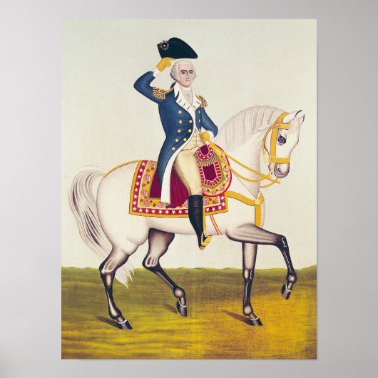 General Washington auf einer weißen Ladung, c.1835 Poster (Vorne)