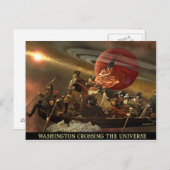 General Washington, der das Universum überquert Postkarte (Vorne/Hinten)