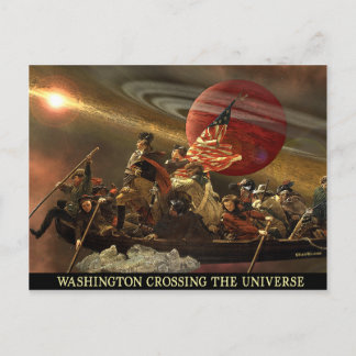 General Washington, der das Universum überquert Postkarte