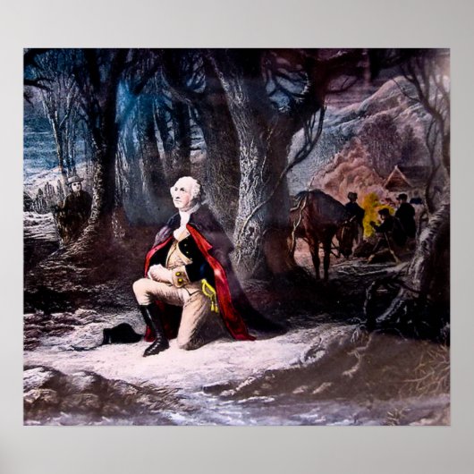 General Washington Prays bei Valley Forge, PA Poster (Vorne)