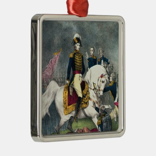 General William H. Harrison am Kampf Silbernes Ornament (Rechts)