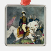 General William H. Harrison am Kampf Silbernes Ornament (Vorne)