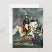 General William H. Harrison bei der Schlacht Postkarte (Vorne/Hinten)