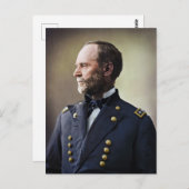 General William Sherman Postkarte (Vorne/Hinten)