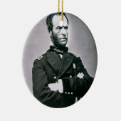 General William T. Sherman (1820-91) (b/w Foto) Keramikornament (Rechts)