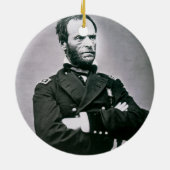 General William T. Sherman (1820-91) (b/w Foto) Keramikornament (Hinten)