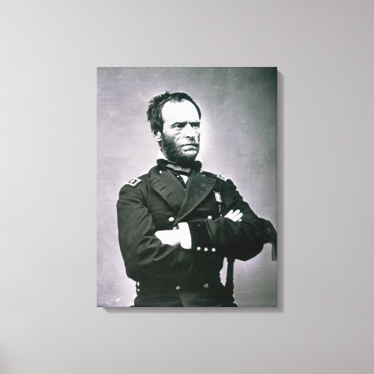 General William T. Sherman (1820-91) (b/w Foto) Leinwanddruck (Vorderseite)