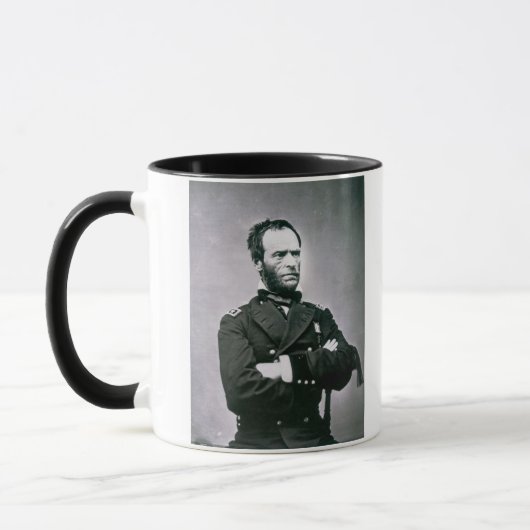 General William T. Sherman (1820-91) (b/w Foto) Tasse (Links)