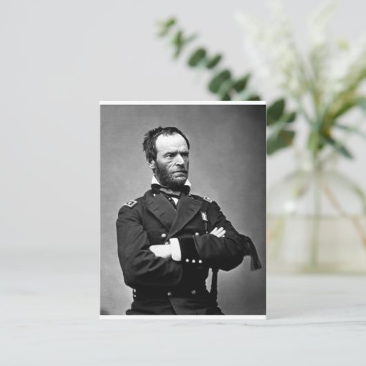 General William Tecumseh Sherman, 1865. Postkarte (Stehend Vorderseite)