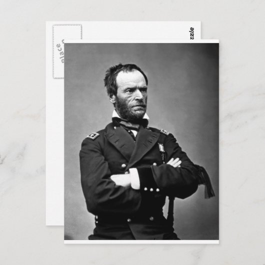 General William Tecumseh Sherman, 1865. Postkarte (Vorne/Hinten)