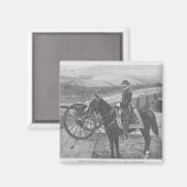 General William Tecumseh Sherman in Atlanta Magnet (Vorderseite/Rückseite)