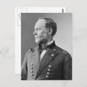 General William Tecumseh Sherman Postkarte (Vorne/Hinten)