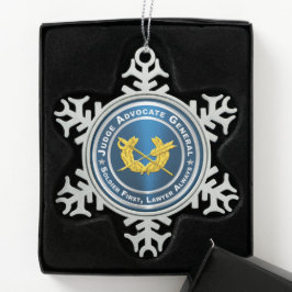 Generalanwalt JAG Schneeflocken Zinn-Ornament