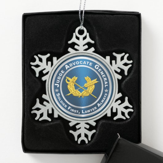 Generalanwalt JAG Schneeflocken Zinn-Ornament (Box)