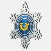 Generalanwalt JAG Schneeflocken Zinn-Ornament (Rechts)
