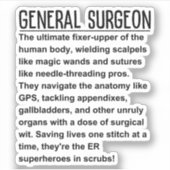 Generalchirurg Aufkleber (Vorderseite)
