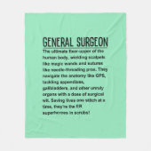 Generalchirurg Fleecedecke (Vorderseite)