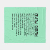 Generalchirurg Fleecedecke (Vorderseite (Horizontal))