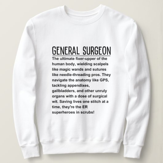 Generalchirurg Sweatshirt (Design vorne)