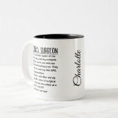 Generalchirurg Zweifarbige Tasse (Vorderseite Links)