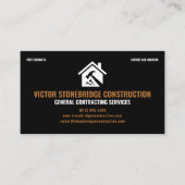 Generalfirma Professional Black & Copper Visitenkarte (Vorderseite)