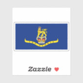 Generalgouverneur der Flagge Gambias (1965-1970) Aufkleber (Blatt)