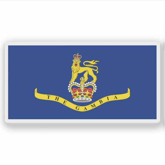 Generalgouverneur der Flagge Gambias (1965-1970) Aufkleber (Vorderseite)