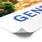 Generalife Spain Travel Print Poster (Ecke)