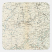 Generalkarte XVI Quadratischer Aufkleber (Vorderseite)