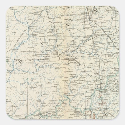 Generalkarte XVI Quadratischer Aufkleber (Vorderseite)