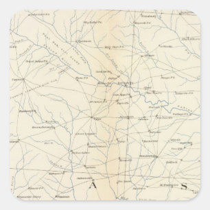 Generalkarte XXIII Quadratischer Aufkleber