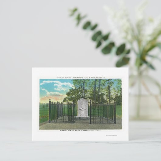 Generalleutnant Benedict Arnold's Links Bigmonumen Postkarte (Stehend Vorderseite)