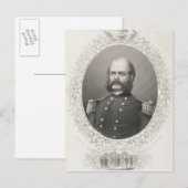 Generalmajor Ambrose Everett Burnside Postkarte (Vorne/Hinten)