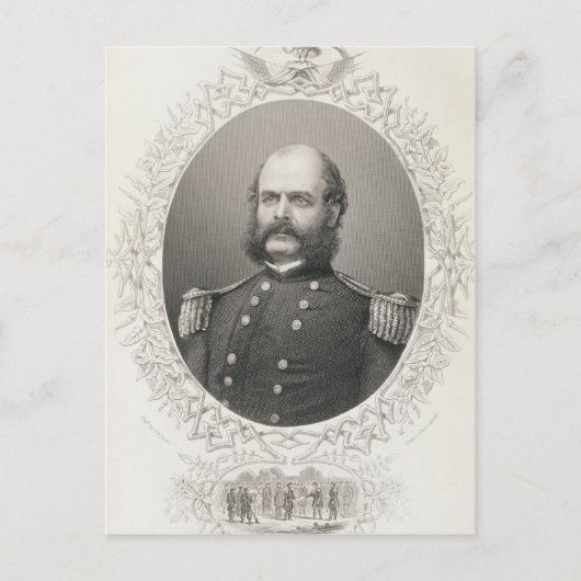 Generalmajor Ambrose Everett Burnside Postkarte (Vorderseite)