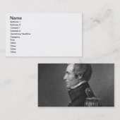 Generalmajor Edmund Pendleton Gaines (1777-1849) Visitenkarte (Vorne/Hinten)