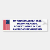 GENERALMAJOR-ROBERT HOWE AUTOAUFKLEBER (Vorne)
