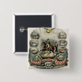 Generalmajor William Henry Harrison, c.1813 Button (Vorne & Hinten)